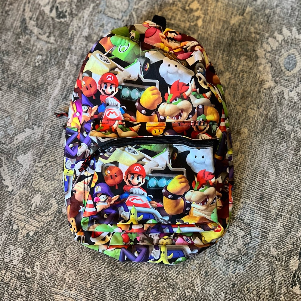 Super Mario Bros 3D All-Over Print Large Backpack 🎒